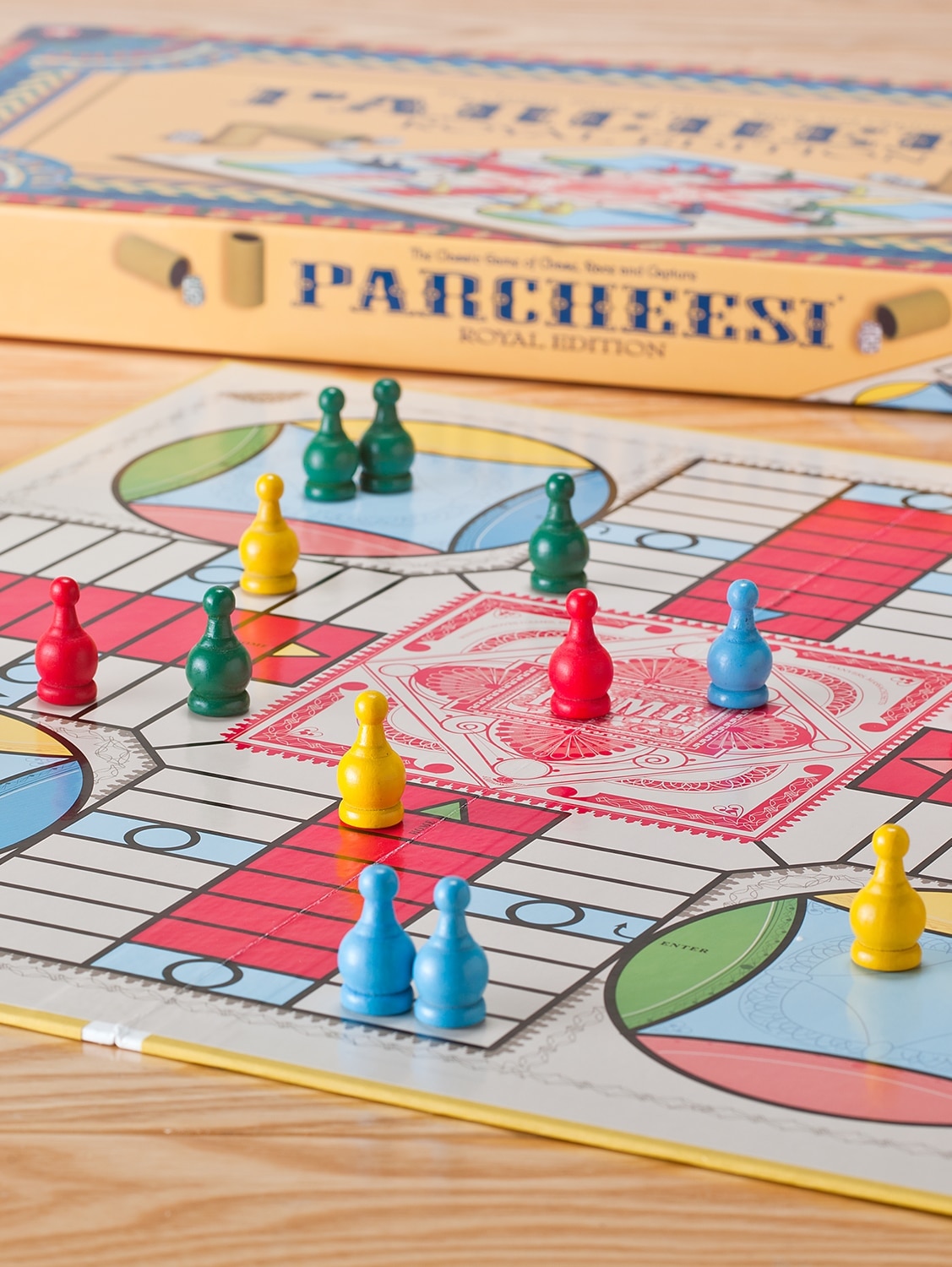 Vintage Parcheesi Board Game 1964 Gold Seal Edition Complete India Backgammon for sale online 