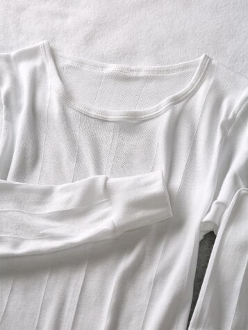 White Long-Sleeve Crewneck Undershirt 3 Pack