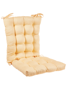 Gold Solid Cotton Duck Never-Flatten Rocker Chair Pad Set