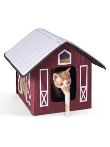 Indoor/Outdoor Unheated Kitty Cat Barn House
