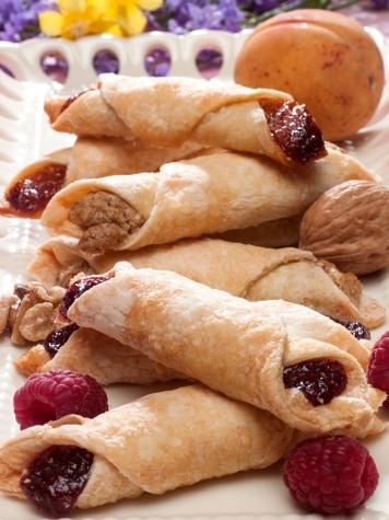 Pastries Filled with Walnut, Apricot, or Raspberry