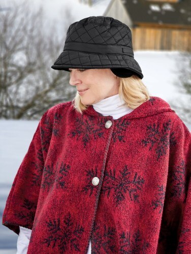 Lightweight Hat With Ear Flaps Quilted Winter Hat
