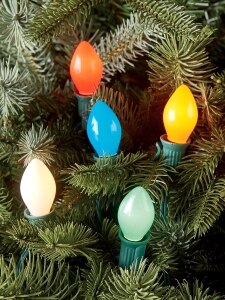 Classic C7 Ceramic Christmas Light String, 25 Bulbs