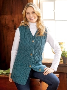 Women's Irish Supersoft Wool Sweater Vest