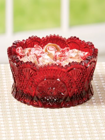 Mosser Diamond Classic Red Glass Candy Dish