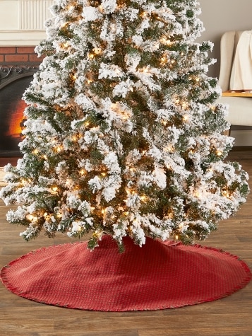 Mountain Weave Cotton Christmas Tree Skirt