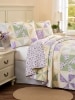 Pinwheel Print Quilted Cotton Bedspread or Sham