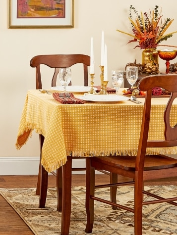 Mountain Weave Thanksgiving Cotton Tablecloth