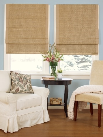Insulating Woven Cordless Roman Shade, Country Curtains Roman Shade Installation