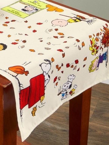 Peanuts Thanksgiving Oilcloth Table Runner