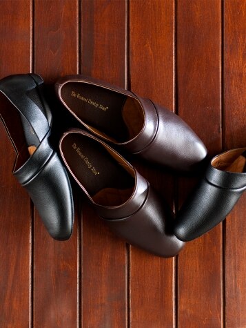 Mens classic 2025 leather slippers