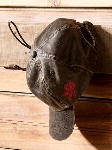 Weathered Baseball Cap with Embroidered Logo