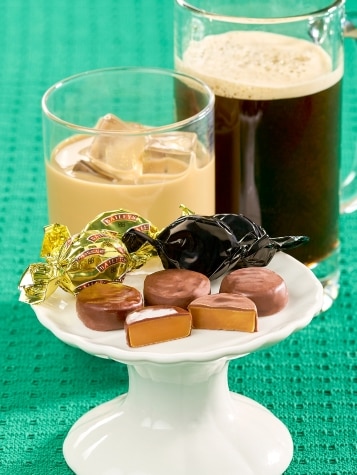 Guinness or Baileys Chocolate-Covered Caramels