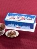 Weston Snowy Village Tin With Chocolate Pecan Caramel Patties
