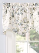 Hydrangea Floral Rod Pocket Window Curtain Panels