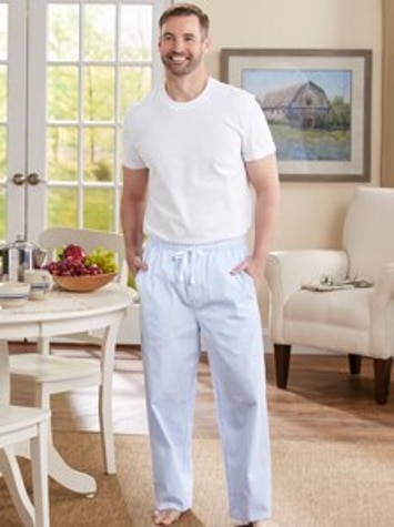Men's Classic Stripe Cotton Seersucker Pajama Pants
