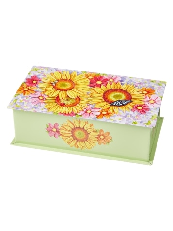 Colorful Sunflower Tin With Mini Butterfly Gummies