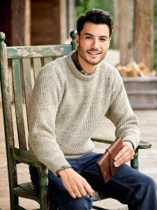 Men's Irish Wool Hillwalker Crewneck Sweater