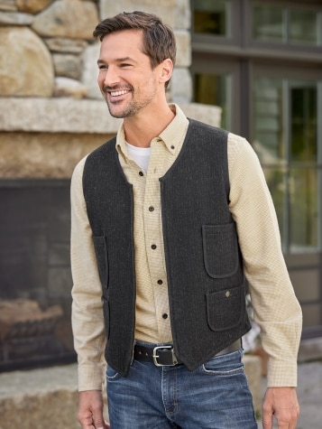 Orton Brothers Full-Zip Wool Utility Vest