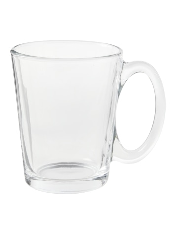 Glass Mugs With Handles, Set of 4