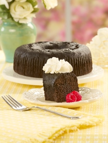 Dark Chocolate Rum and Raspberry Liqueur Cake