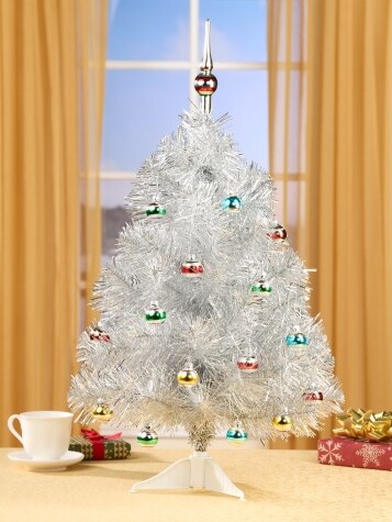 Vintage Blown-Glass Mini Christmas Ornaments, Set of 17