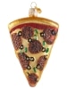 Pizza Slice Blown-Glass Christmas Ornament
