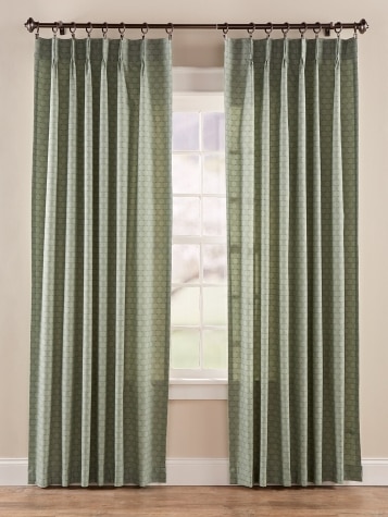 Tonal Check Lined 144 Inch Pinch Pleat Curtains