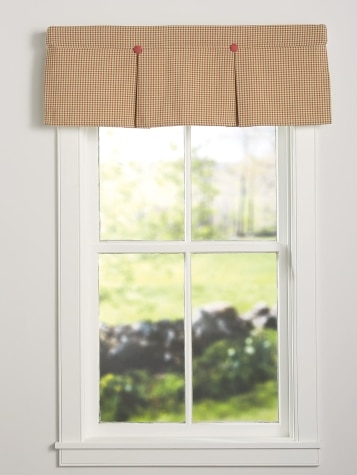 Colebrook Check Lined Pleated Button Valance