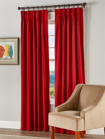 Insulated Lined 72 Inch Pinch Pleat Burgundy Curtains
