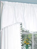 Classic Ball Fringe Rod Pocket Window Panels Pair