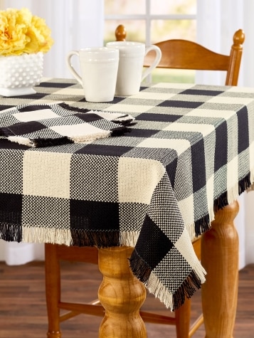 Buffalo Check Weave Cotton Tablecloth