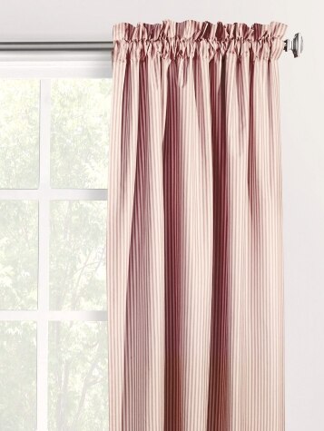 Insulated Ticking Stripe Rod Pocket Curtains