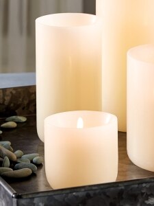 Luminary Wax Pillar Candle, In 2 Sizes