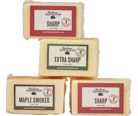 Sharp & Smoked Cheddar Cheese Sampler on Tray