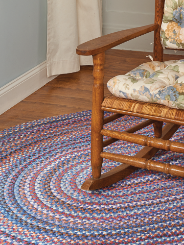 Braided Wool Rug Reversible Entryway Rug