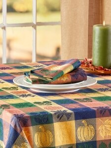 Single Harvest Napkin with matching Tablecloth