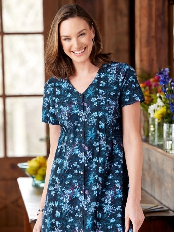 Stylish Ella Simone Pintuck Floral Knit Dress
