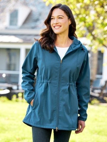 Weston Fleece-Lined Soft-Shell Rain Jacket for Women