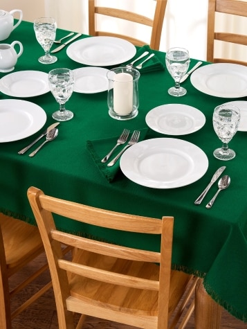 Hartland Solid Color Mountain Weave Tablecloth
