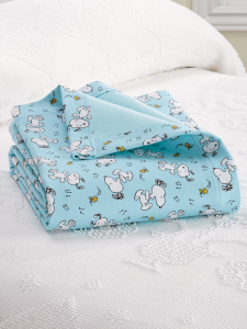 Peanuts Dancing Snoopy and Woodstock Double-Flannel Blanket or Throw