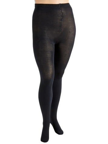 Women s Smooth Cotton Rich Tights Black XL The Vermont Country Store