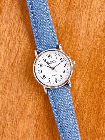 Women's Classic Watch With Denim Band