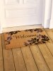 Floral Welcome Coir Doormat