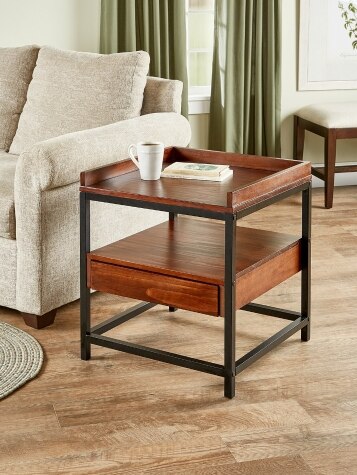 Top-Shelf End Table With Drawer