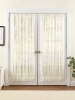 White Classic Sheers Rod Pocket French Door Panel