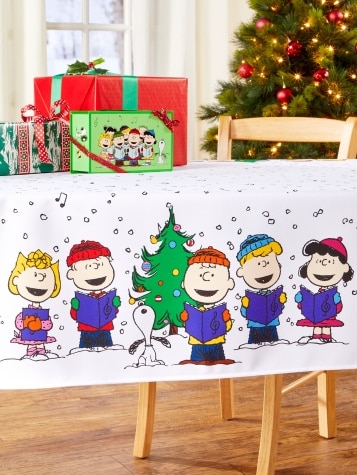 Peanuts Christmas Joy Oilcloth Tablecloth