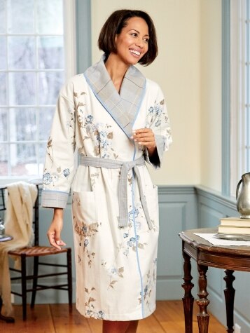 Double-Comfort Portuguese Flannel Robe for Women 