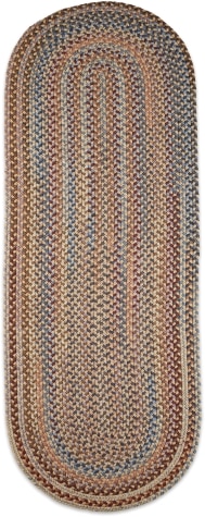Northshire Multicolor Oval Braided Wool Runner Rug