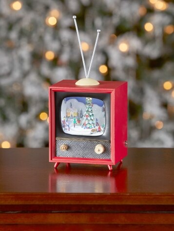 Holiday Skaters Musical Christmas LED Television Decoration